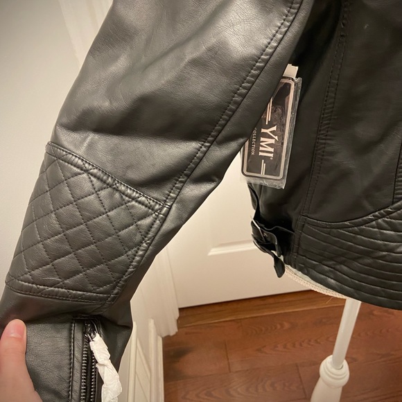 New Black Leather Jacket (with tags) - Picture 3 of 6